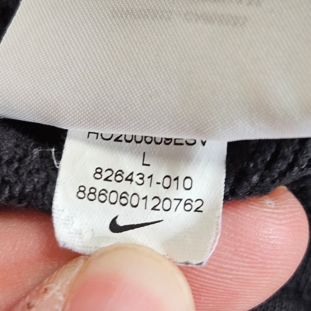 Nike Sportswear Fleece Joggers Sweatpants Mens L Black Fleece Swoosh 826431-010 - Picture 5 of 14